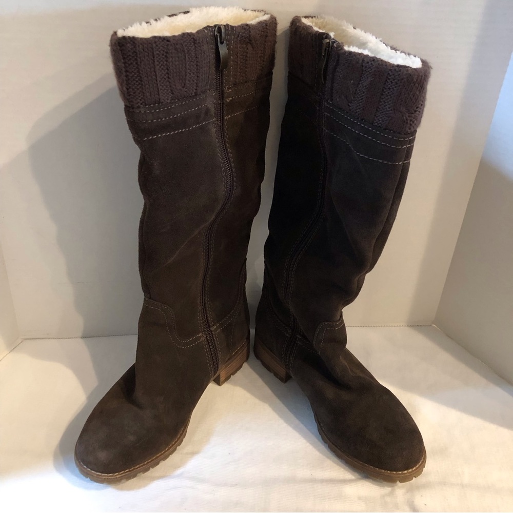 Bjorndal Women’s Sz 6 Knee High Sherpa Lined Suede Boots Solaris Autumn